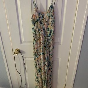 Parker High Low ruffle slit Maxi